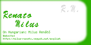 renato milus business card
