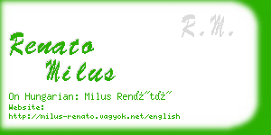 renato milus business card